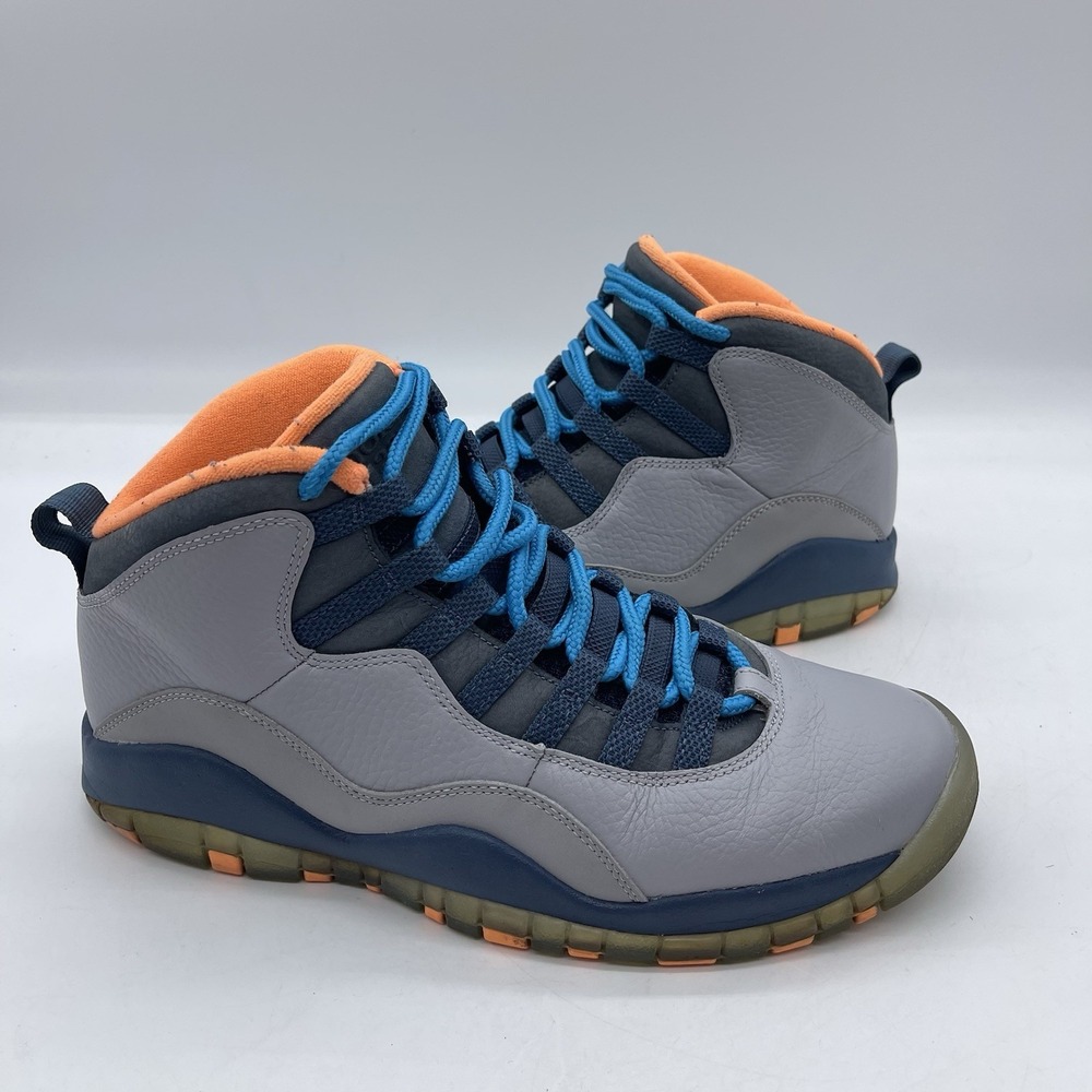 Nike 310805-026 Air Jordan Retro 10 Bobcats Men's Size 9.5 Shoes Wolf Grey